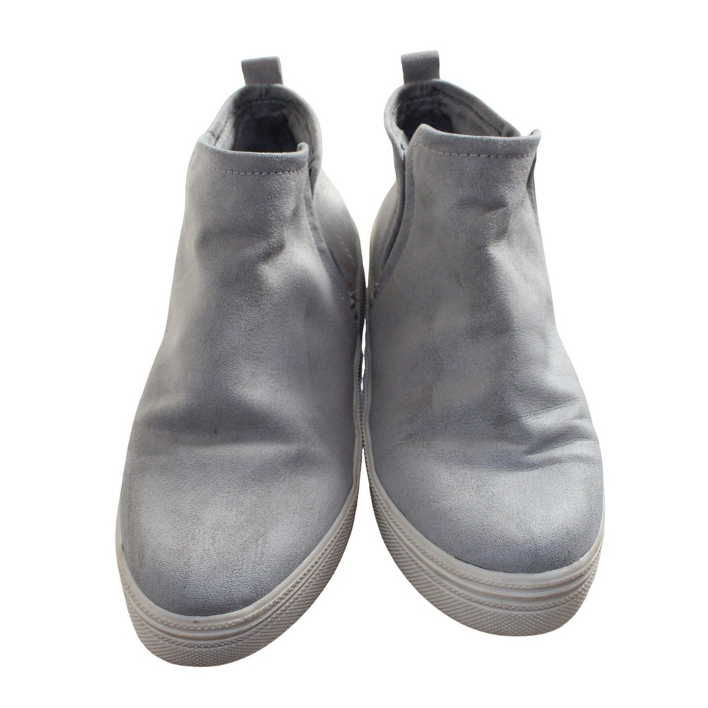 DV Dolce Vita Slip On Sneakers Women's 8 Gray Suede High Top Platform‎ Good